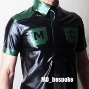 Latex policeshirt with tie sml